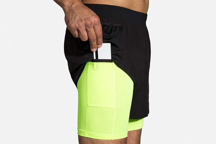 Men's Brooks Carbonite 5" 2-in-1 Short Run Visible Collection 211352-070 3 Men's Brooks Carbonite 5" 2-in-1 Short Run Visible Collection 211352-070 - Image 3