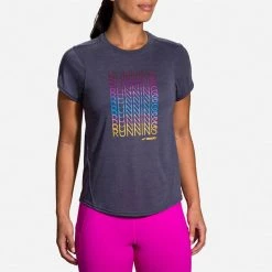 Women's Brooks Distance Graphic Short Sleeve - 221469-459 -Nike Shop 221469 459 MF Distance Graphic Short Sleeve