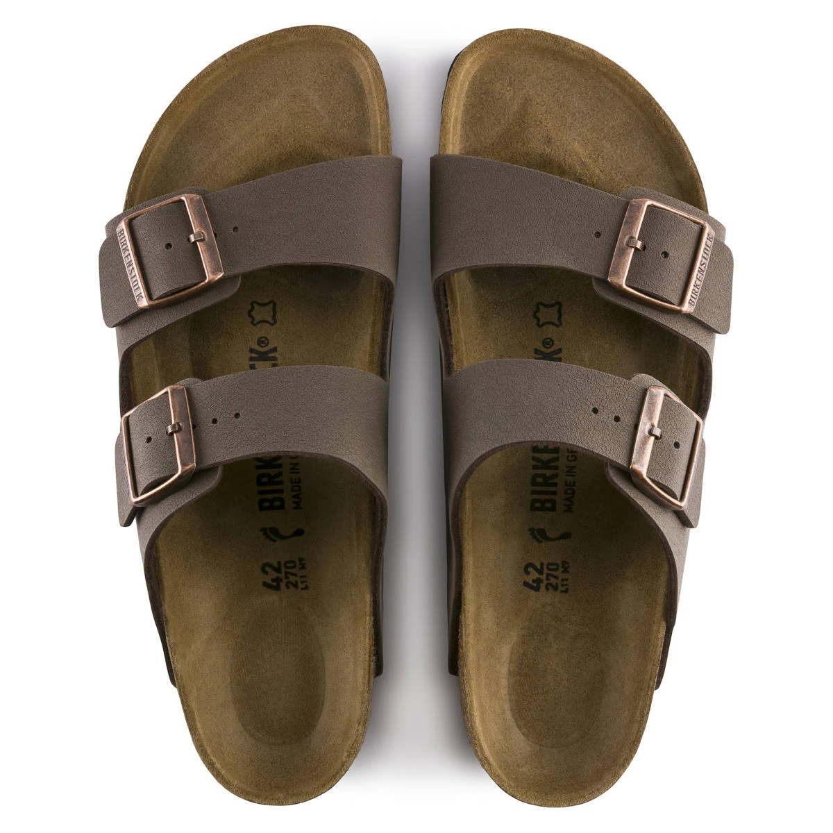 Men's Birkenstock Arizona Mocha Birkibuc BIRK-151181 2 Men's Birkenstock Arizona Mocha Birkibuc BIRK-151181 - Image 2