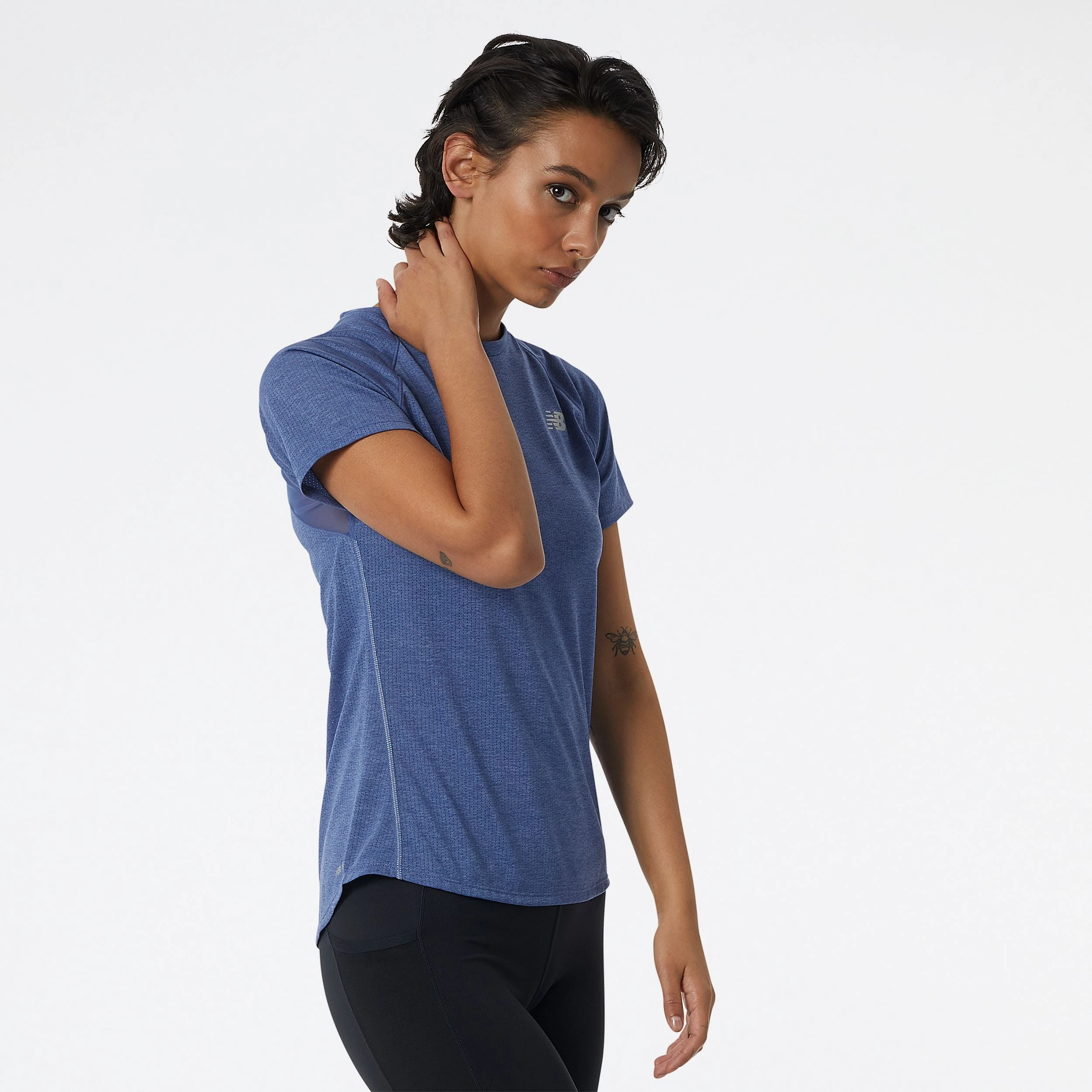 Women's New Balance Impact Run Short Sleeve - WT21262-NKH 3 Women's New Balance Impact Run Short Sleeve - WT21262-NKH - Image 3