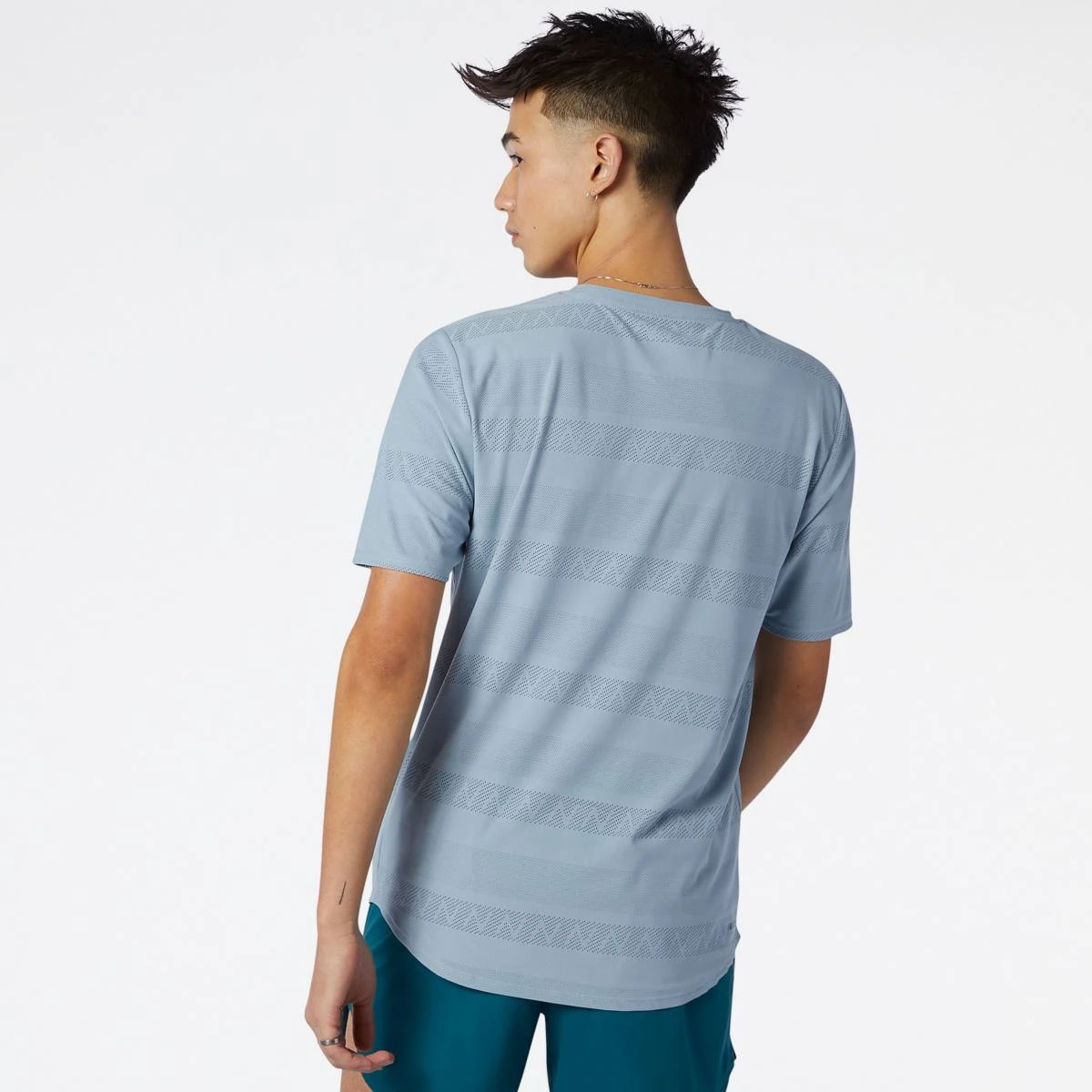Men's New Balance Q Speed Jacquard Short Sleeve - MT13277-LSL 2 Men's New Balance Q Speed Jacquard Short Sleeve - MT13277-LSL - Image 2